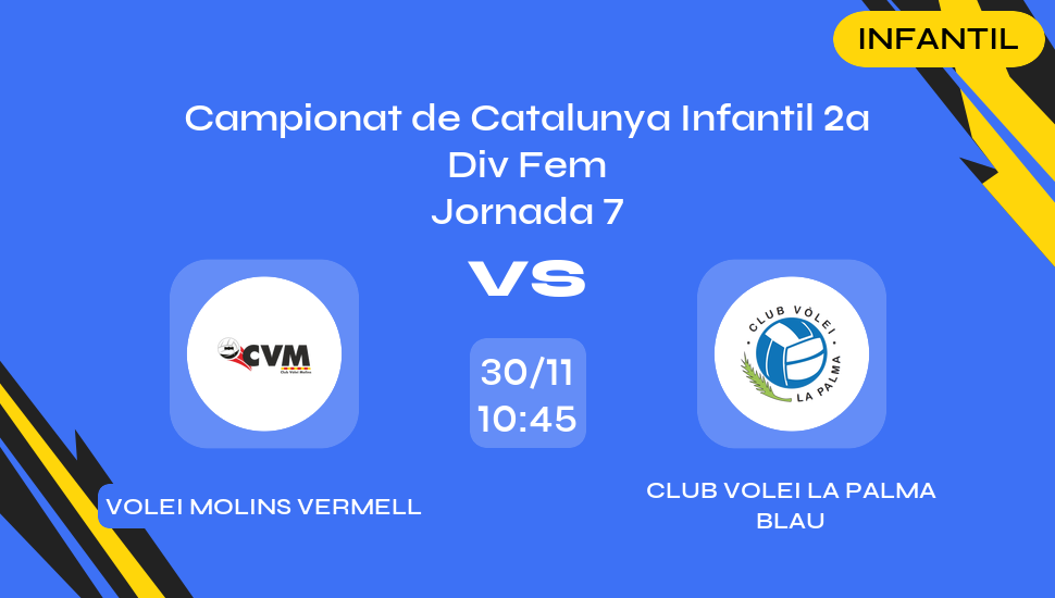 Imagen del video: VOLEI MOLINS VERMELL vs CLUB VOLEI LA PALMA BLAU