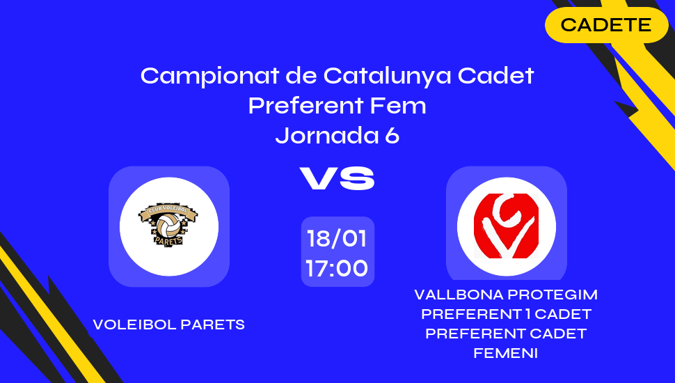 Imagen del video: VOLEIBOL PARETS vs VALLBONA PROTEGIM PREFERENT 1 CADET PREFERENT CADET FEMENI