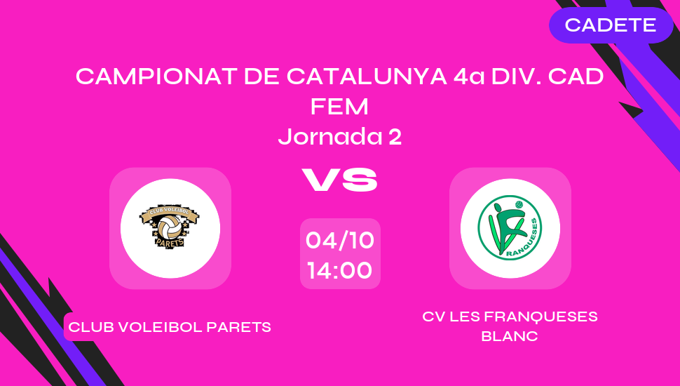 Imagen del video: CLUB VOLEIBOL PARETS vs CV LES FRANQUESES BLANC