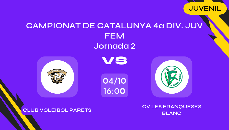Imagen del video: CLUB VOLEIBOL PARETS vs CV LES FRANQUESES BLANC